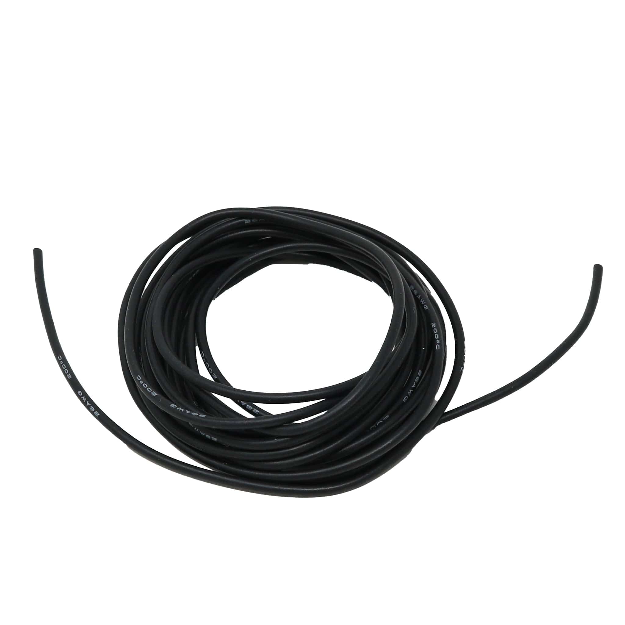 Silicone Cover Stranded-Core Wire - 2m 26AWG Black by The Pi Hut - The Pi Hut