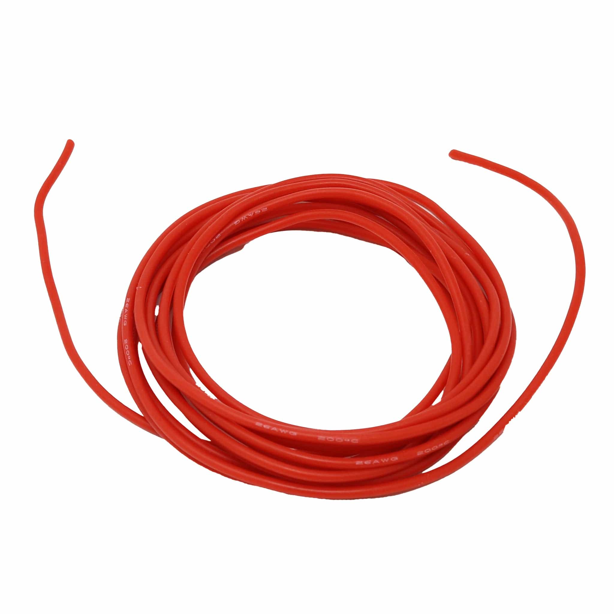 Silicone Cover Stranded-Core Wire - 2m 26AWG Red by The Pi Hut - The Pi Hut