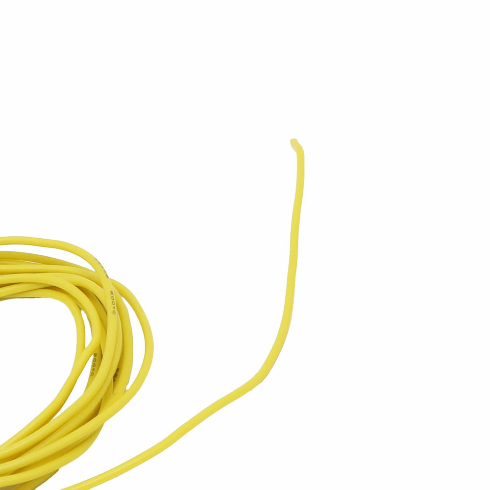 Silicone Cover Stranded-Core Wire - 2m 26AWG Yellow - The Pi Hut