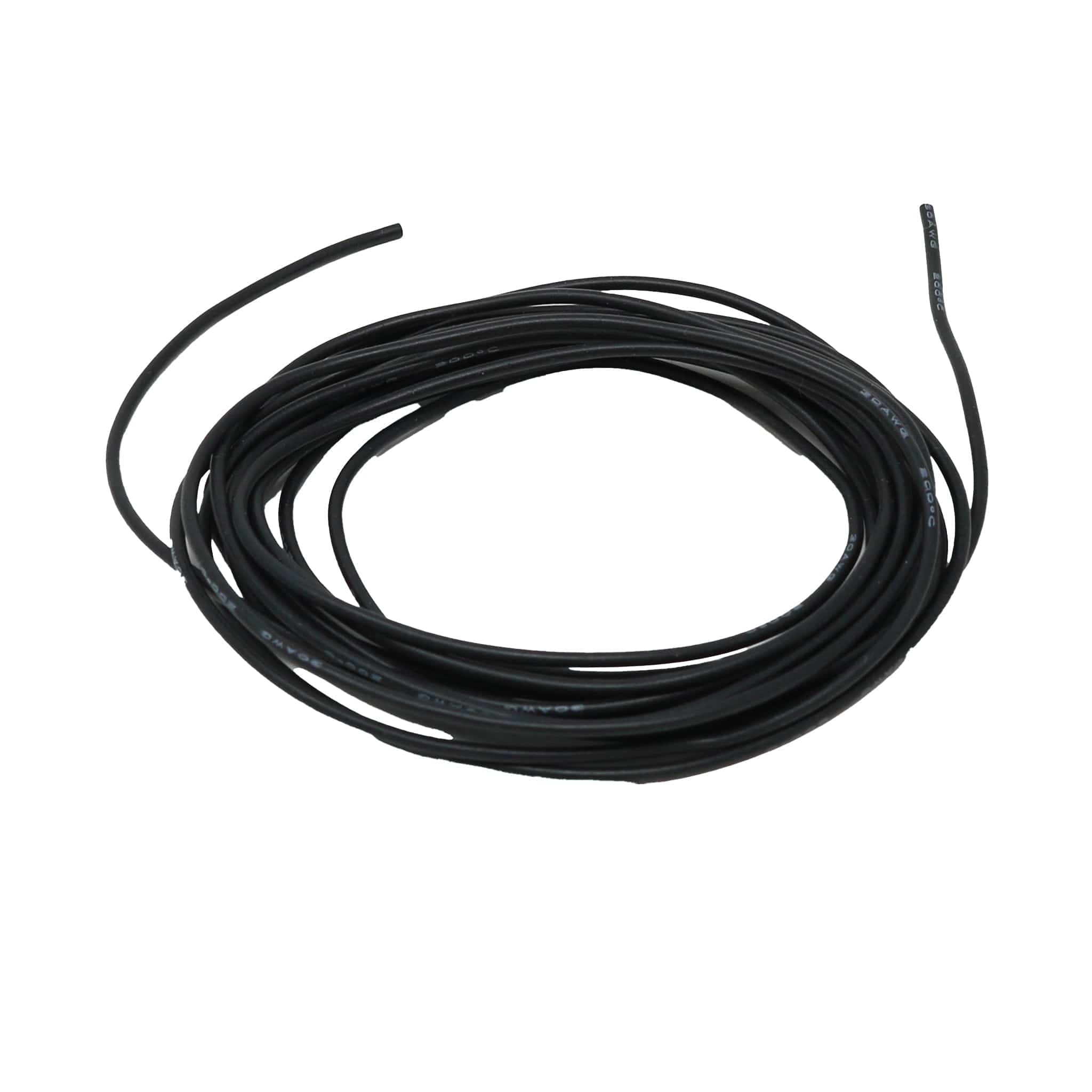 Silicone Cover Stranded-Core Wire - 2m 30AWG Black by The Pi Hut - The Pi Hut