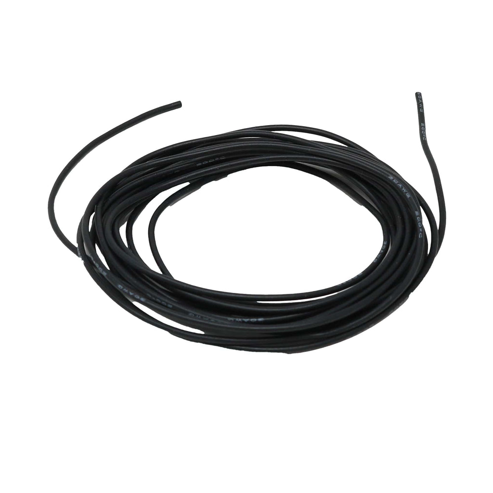 Silicone Cover Stranded-Core Wire - 2m 30AWG Black - The Pi Hut