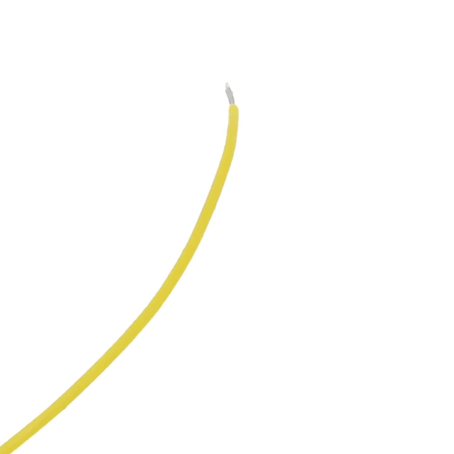 Silicone Cover Stranded-Core Wire - 50ft 30AWG Yellow by The Pi Hut - The Pi Hut