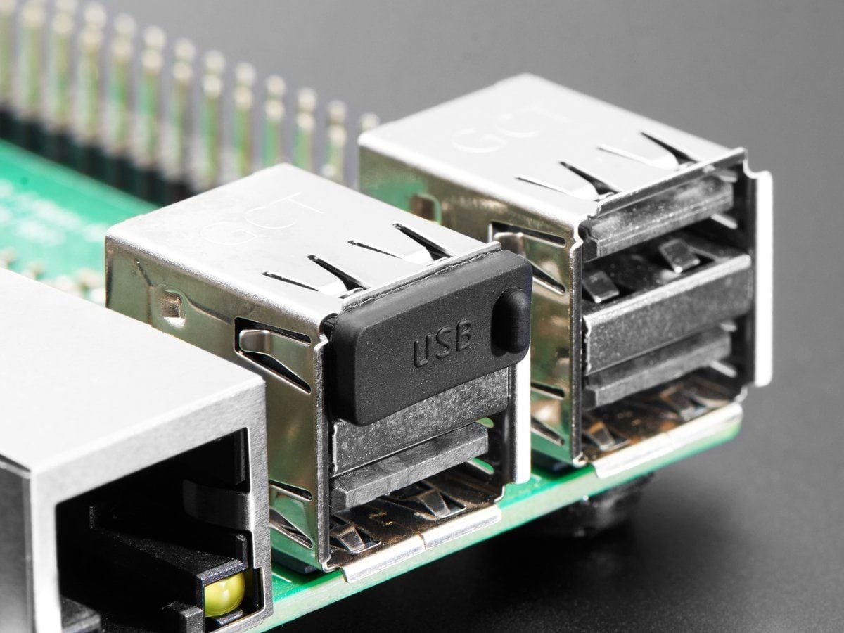Silicone USB A Dust Cover Inserts - 10 Pack by The Pi Hut - The Pi Hut