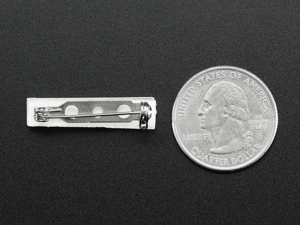 Silver Pin Back with Foam Adhesive by The Pi Hut - The Pi Hut