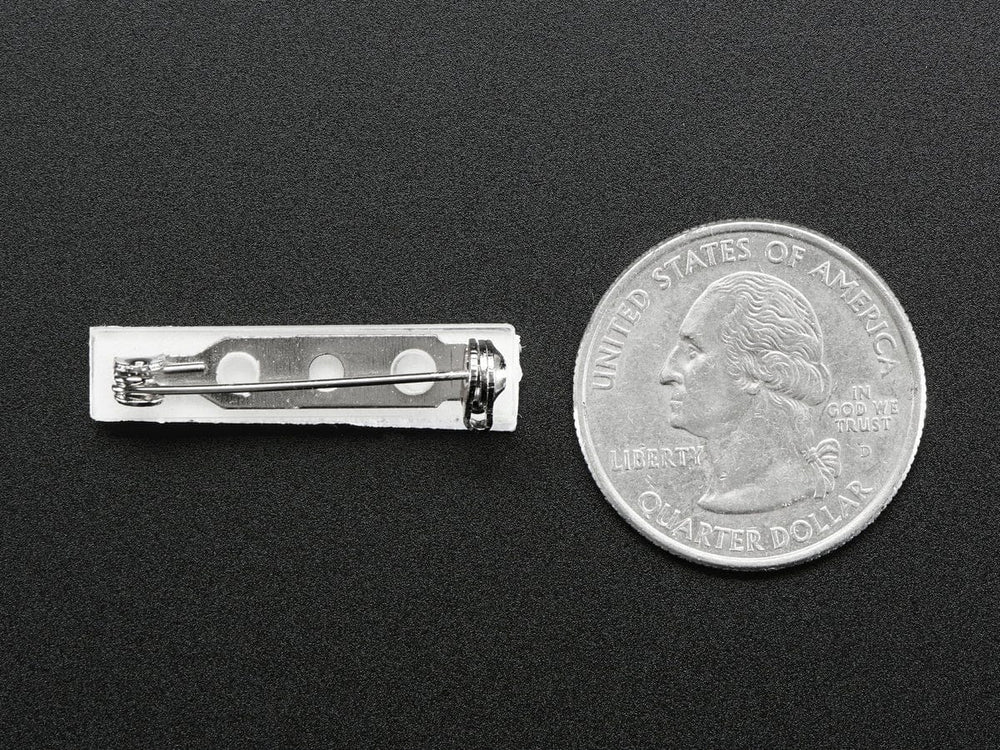 Silver Pin Back with Foam Adhesive by The Pi Hut - The Pi Hut