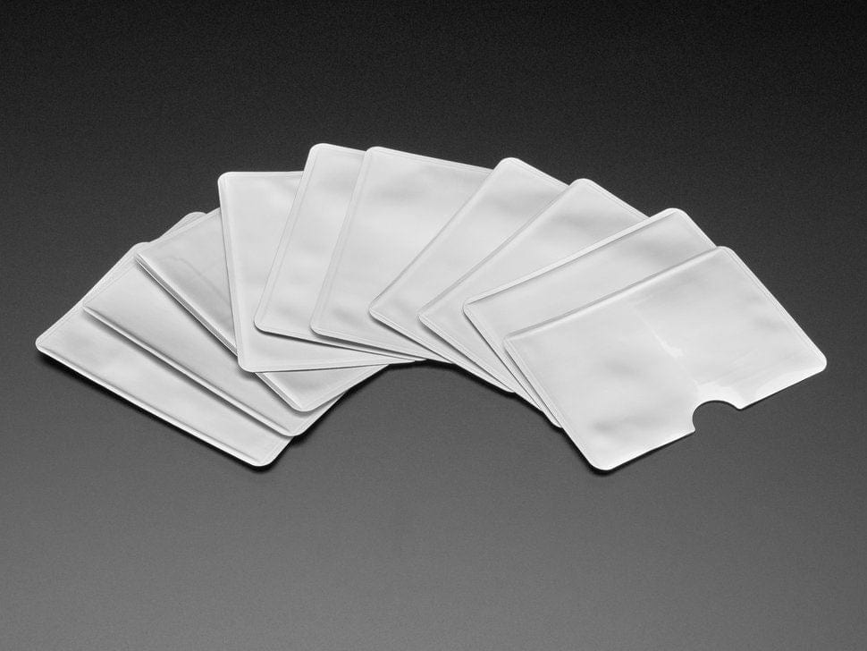 Silver RFID Blocking Card Sleeves (10-pack) by The Pi Hut - The Pi Hut
