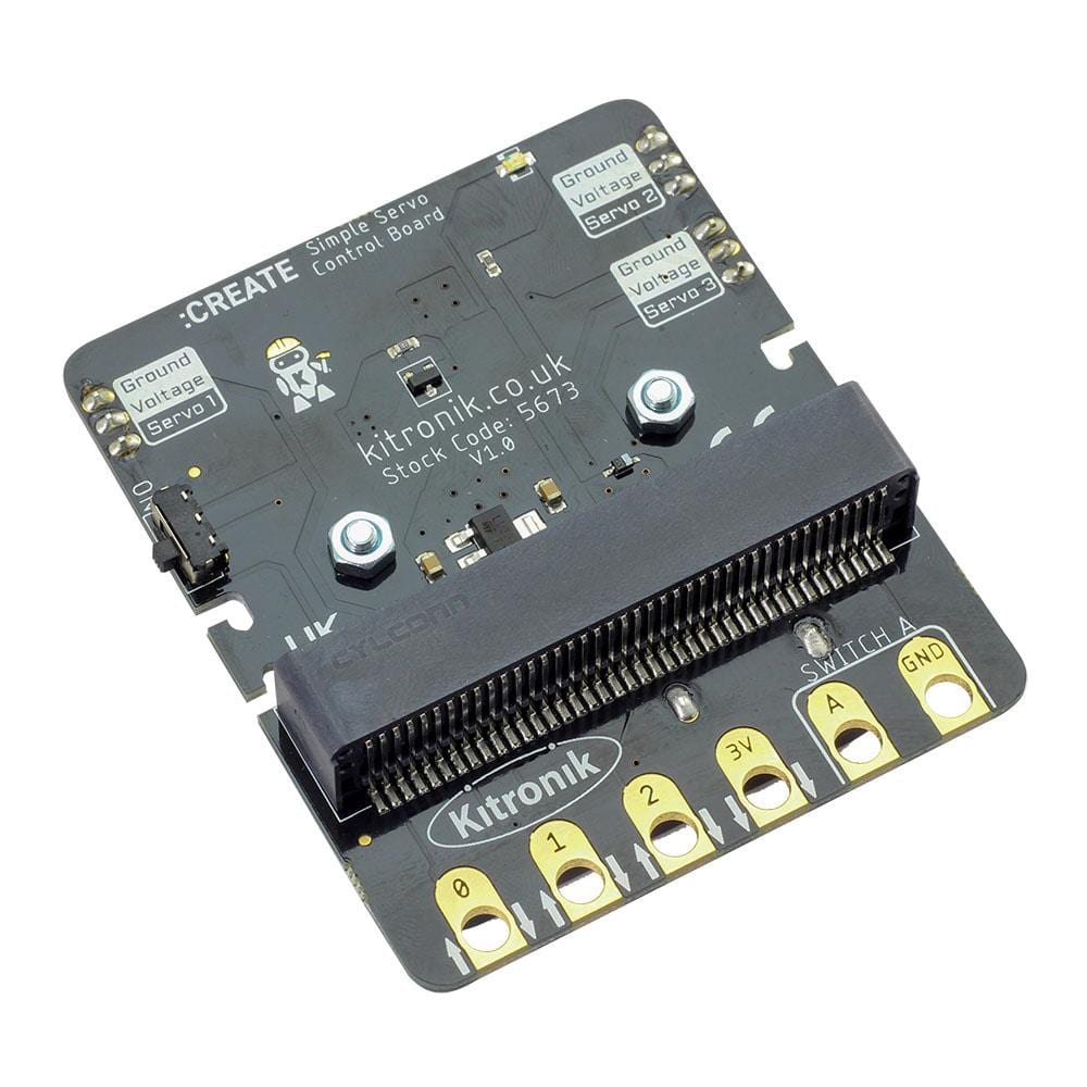 Simple Servo Control Board for BBC micro:bit by Kitronik - The Pi Hut