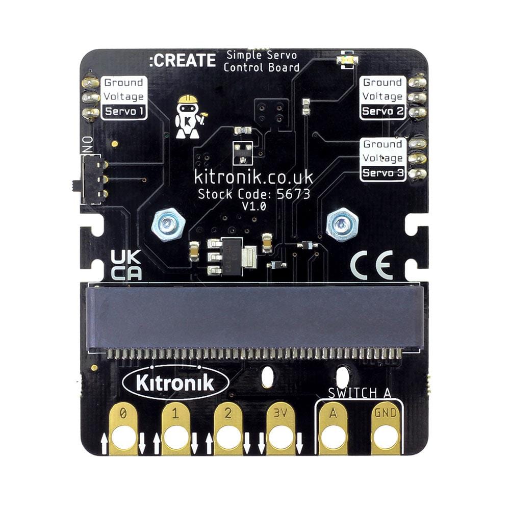 Simple Servo Control Board for BBC micro:bit by Kitronik - The Pi Hut