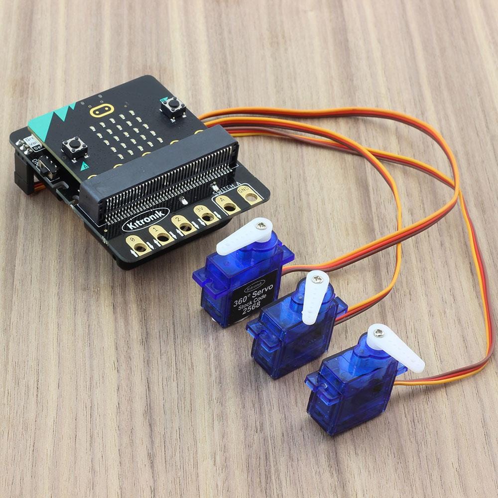 Simple Servo Control Board for BBC micro:bit by Kitronik - The Pi Hut