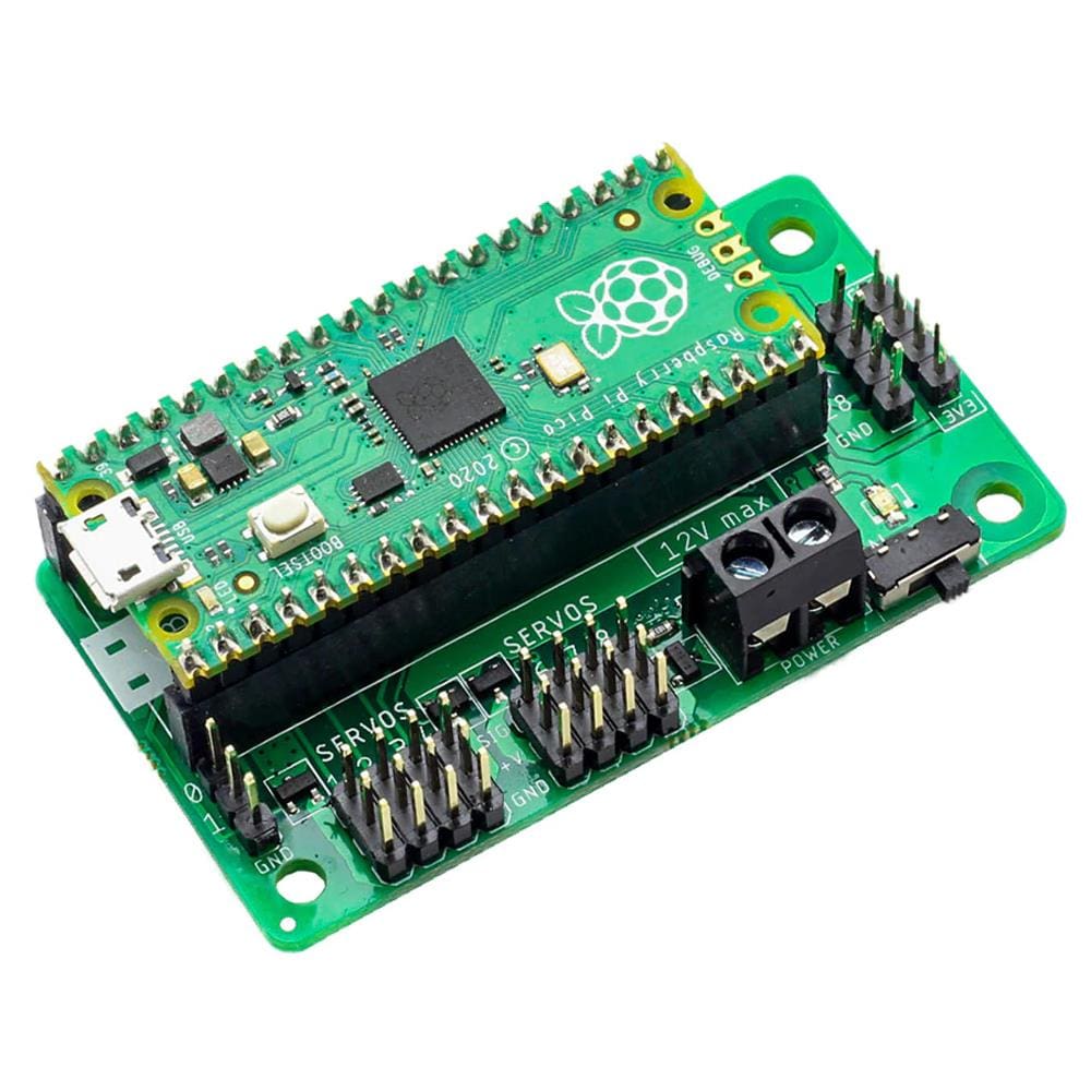 Simply Servos Board for Raspberry Pi Pico by Kitronik - The Pi Hut
