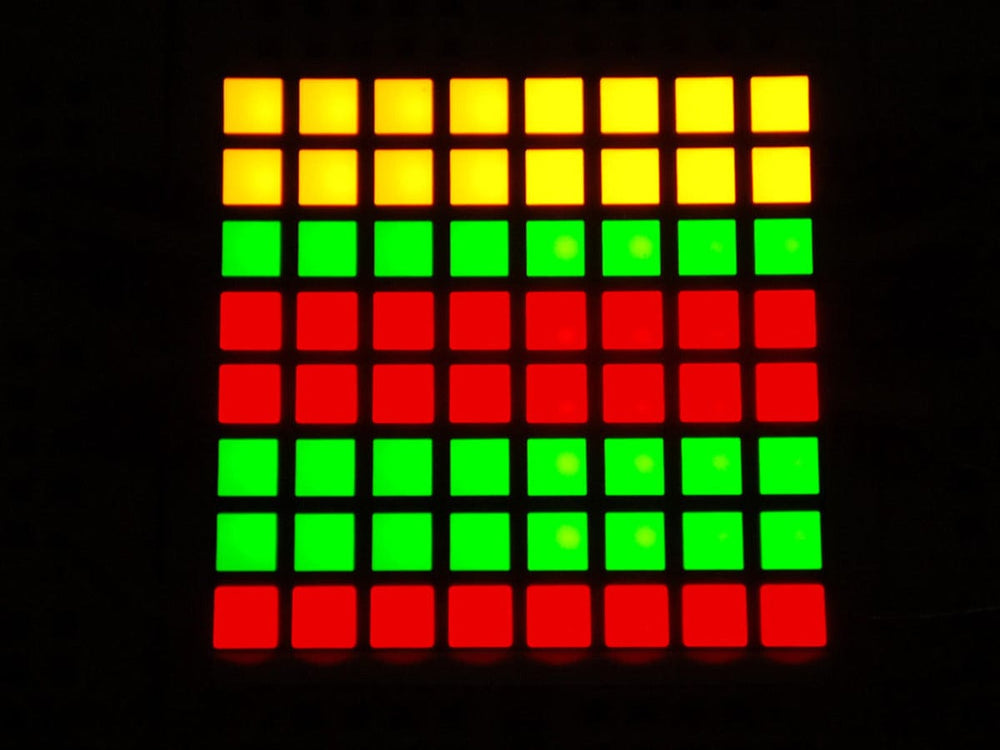 Small 1.2" 8x8 Bi-Color (Red/Green) Square LED Matrix by The Pi Hut - The Pi Hut