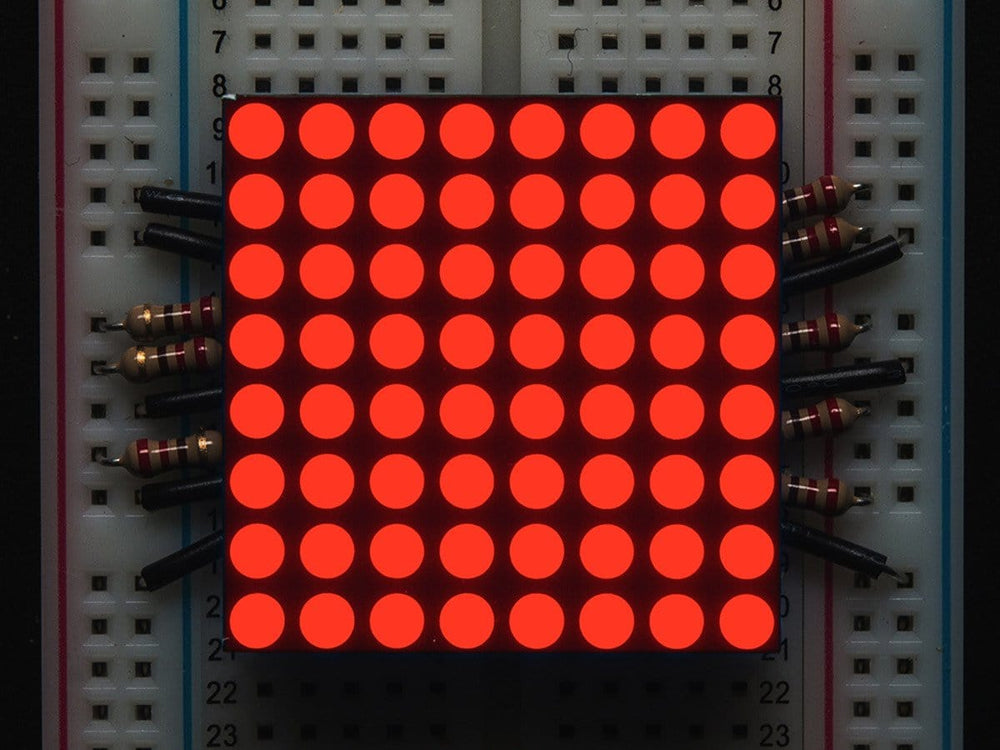 Small 1.2" 8x8 Ultra Bright Red LED Matrix (KWM-30881CVB) by The Pi Hut - The Pi Hut