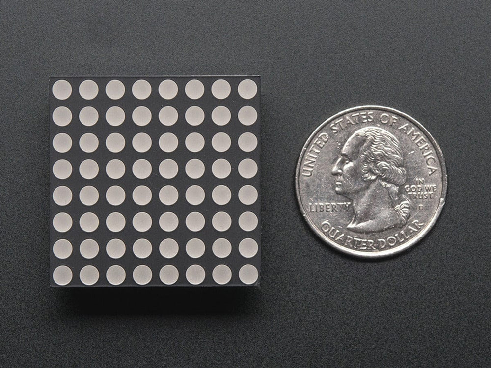 Small 1.2" 8x8 Ultra Bright Red LED Matrix (KWM-30881CVB) by The Pi Hut - The Pi Hut