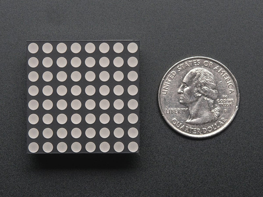 Small 1.2" 8x8 Ultra Bright Yellow-Orange LED Matrix (KWM-30881CUYB) by The Pi Hut - The Pi Hut