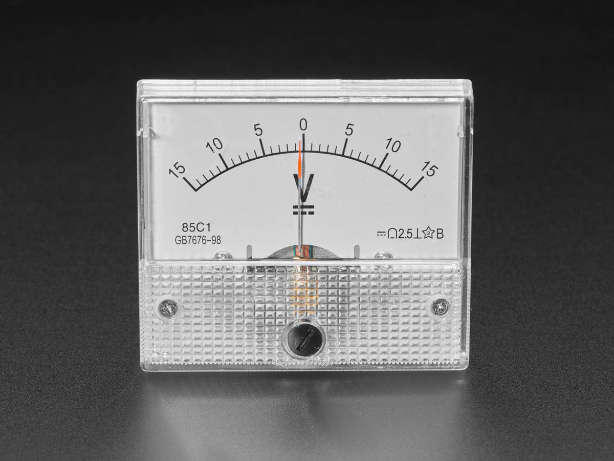 Small -15 to +15V DC Analog Panel Meter by The Pi Hut - The Pi Hut