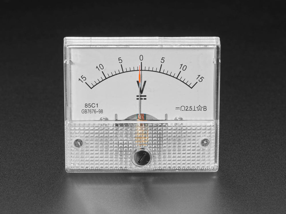 Small -15 to +15V DC Analog Panel Meter by The Pi Hut - The Pi Hut