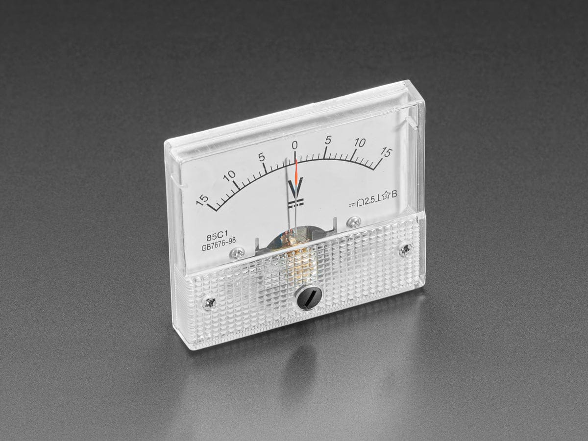 Small -15 to +15V DC Analog Panel Meter by The Pi Hut - The Pi Hut