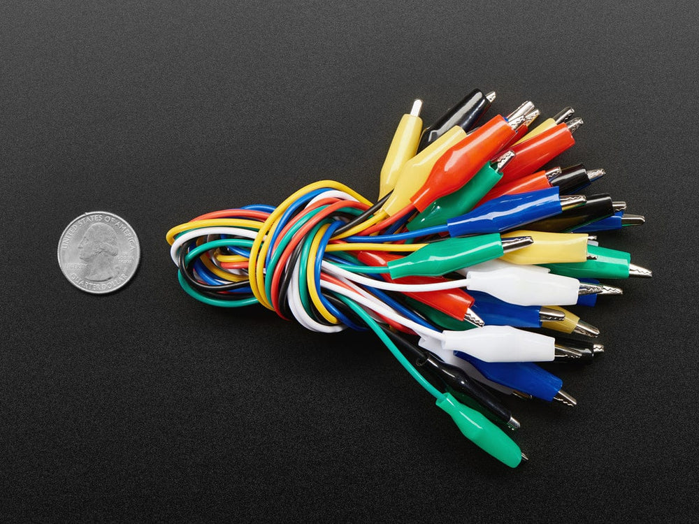Small Alligator Clip Test Lead (Set of 18) by The Pi Hut - The Pi Hut