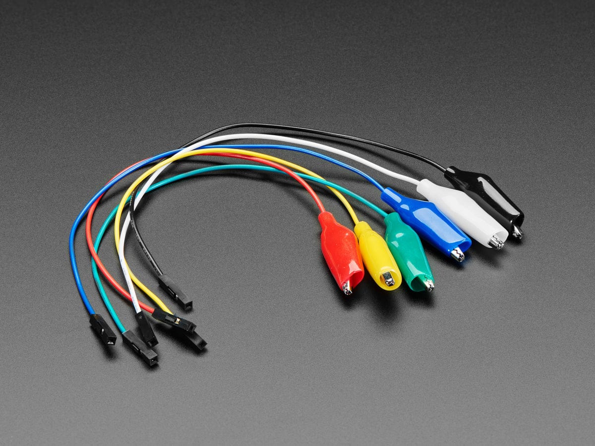 Small Alligator Clip to Female Jumper Wire Bundle - 6 Pieces by The Pi Hut - The Pi Hut