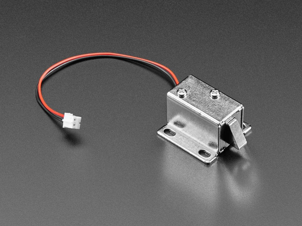 Small Lock-style Solenoid - 12VDC @ 350mAh with 2-pin JST by The Pi Hut - The Pi Hut
