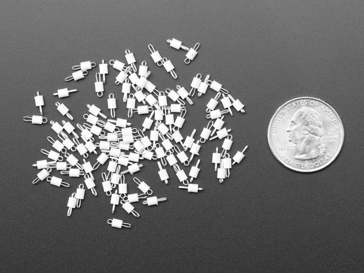 Small PCB Test Points (100 pack) - White by The Pi Hut - The Pi Hut