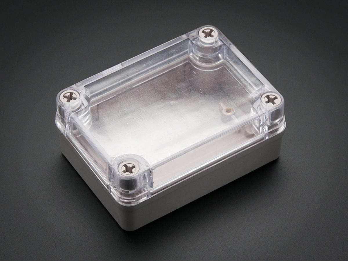 Small Plastic Project Enclosure - Weatherproof with Clear Top by The Pi Hut - The Pi Hut