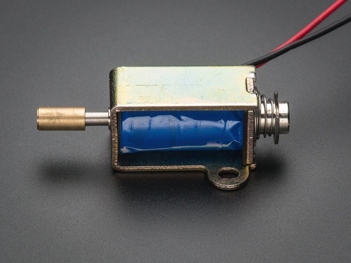 Small Push-Pull Solenoid - 12VDC - The Pi Hut