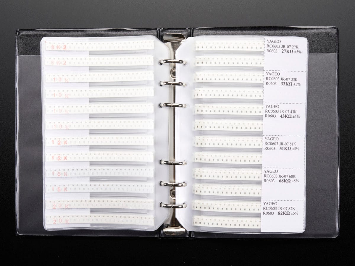SMT 0603 Resistor and Capacitor Book - 3725 pieces by The Pi Hut - The Pi Hut