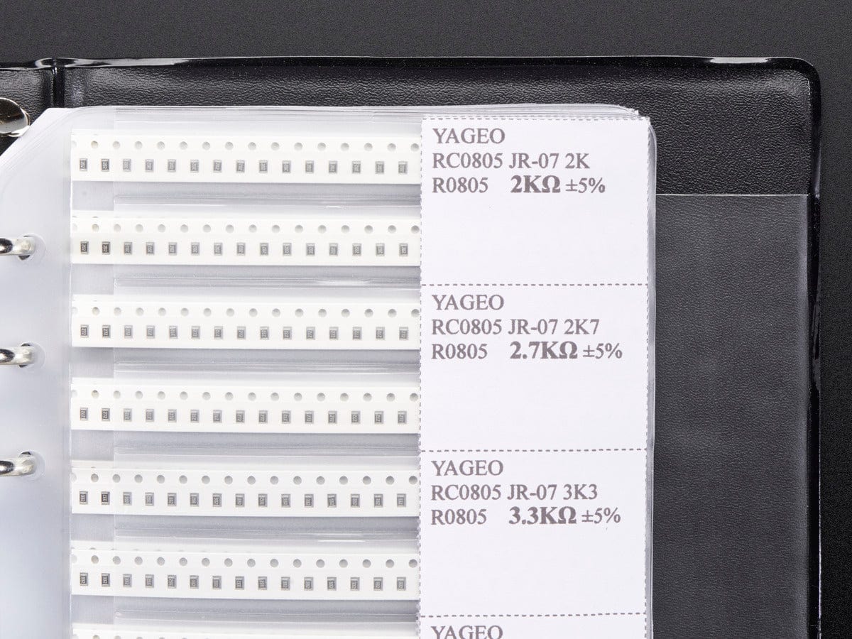 SMT/SMD 0805 Resistor and Capacitor Book - 3725 pieces by The Pi Hut - The Pi Hut