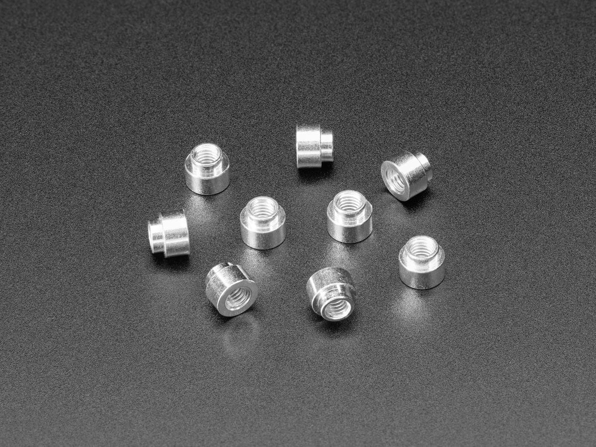 SMT / Solderable Standoff Nuts - M3 x 3mm - 10 pack by The Pi Hut - The Pi Hut
