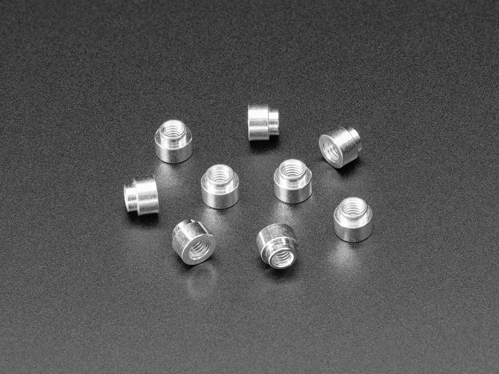 SMT / Solderable Standoff Nuts - M3 x 3mm - 10 pack by The Pi Hut - The Pi Hut