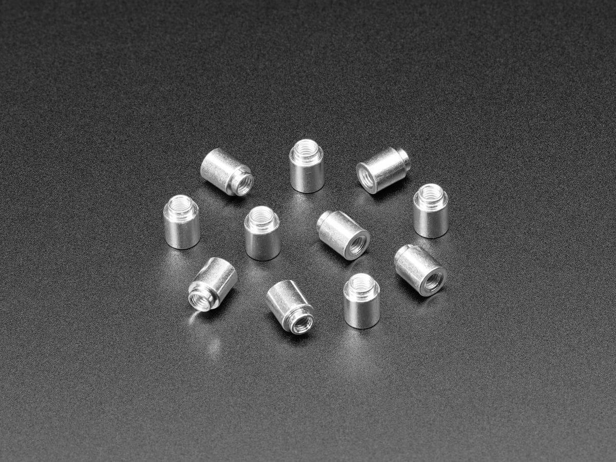 SMT / Solderable Standoff Nuts - M3 x 6mm - 10 pack - The Pi Hut