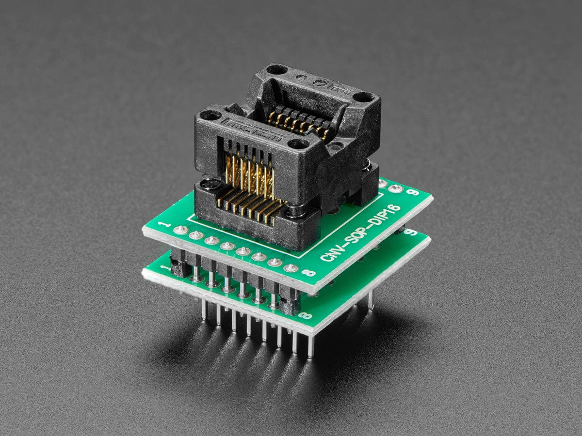 SMT Test Socket - SOIC-16 Narrow Breakout by The Pi Hut - The Pi Hut