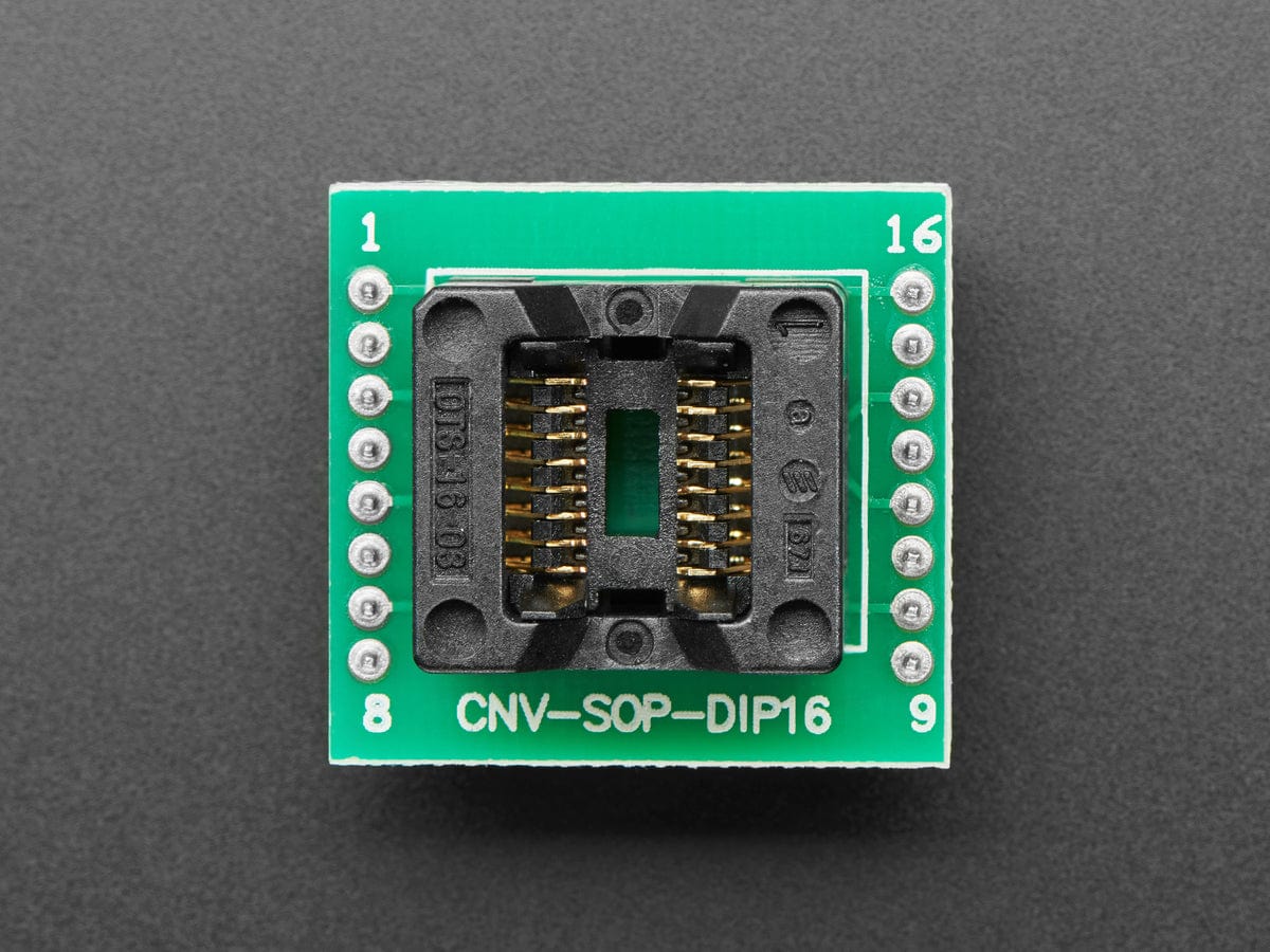 SMT Test Socket - SOIC-16 Narrow Breakout by The Pi Hut - The Pi Hut