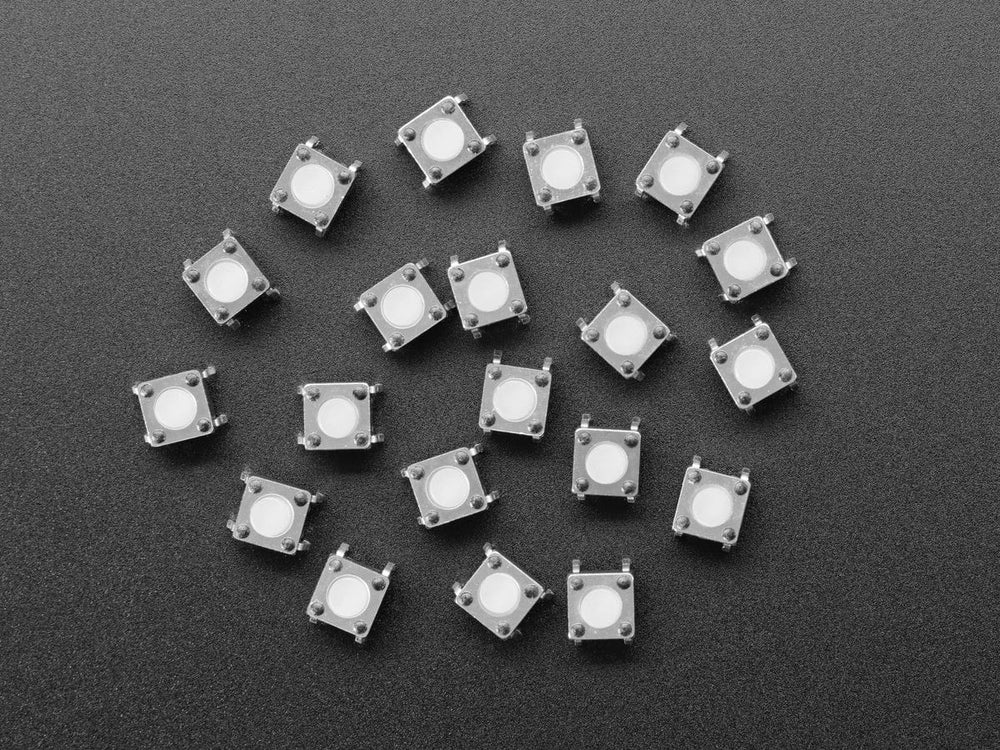 Soft Silicone Top 6mm Push-buttons (20-pack) (Translucent) by The Pi Hut - The Pi Hut