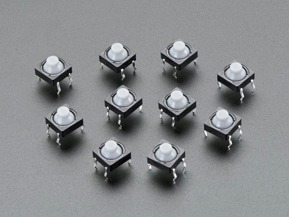 Soft Tactile Button (8mm) x 10 by The Pi Hut - The Pi Hut