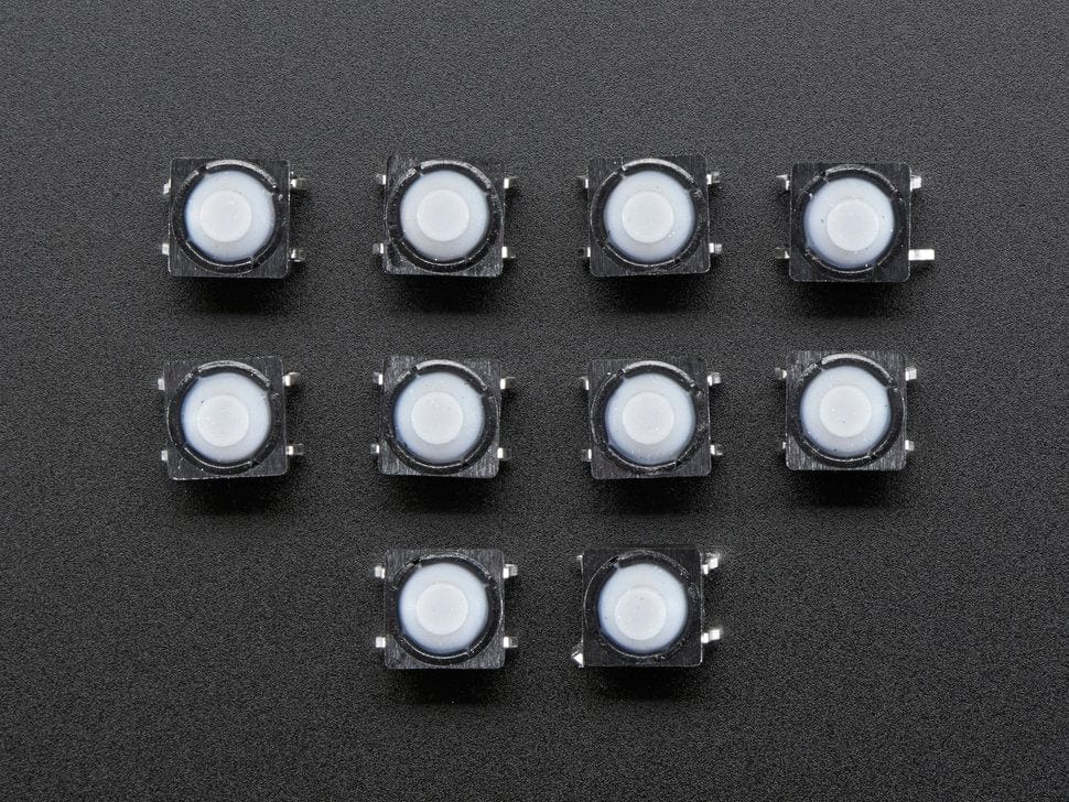 Soft Tactile Button (8mm) x 10 by The Pi Hut - The Pi Hut