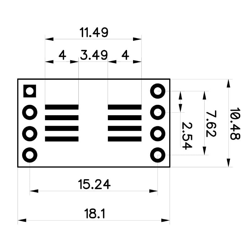 SOIC/SOT23-6 to DIP Adapter - 8-Pin - The Pi Hut