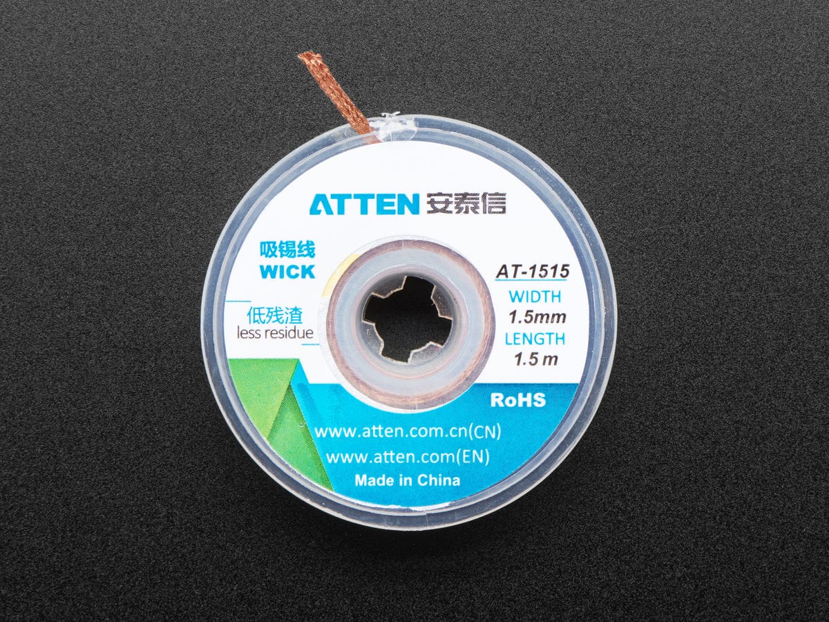 Solder wick - 1.5mm wide and 1.5m / 5 feet long by The Pi Hut - The Pi Hut