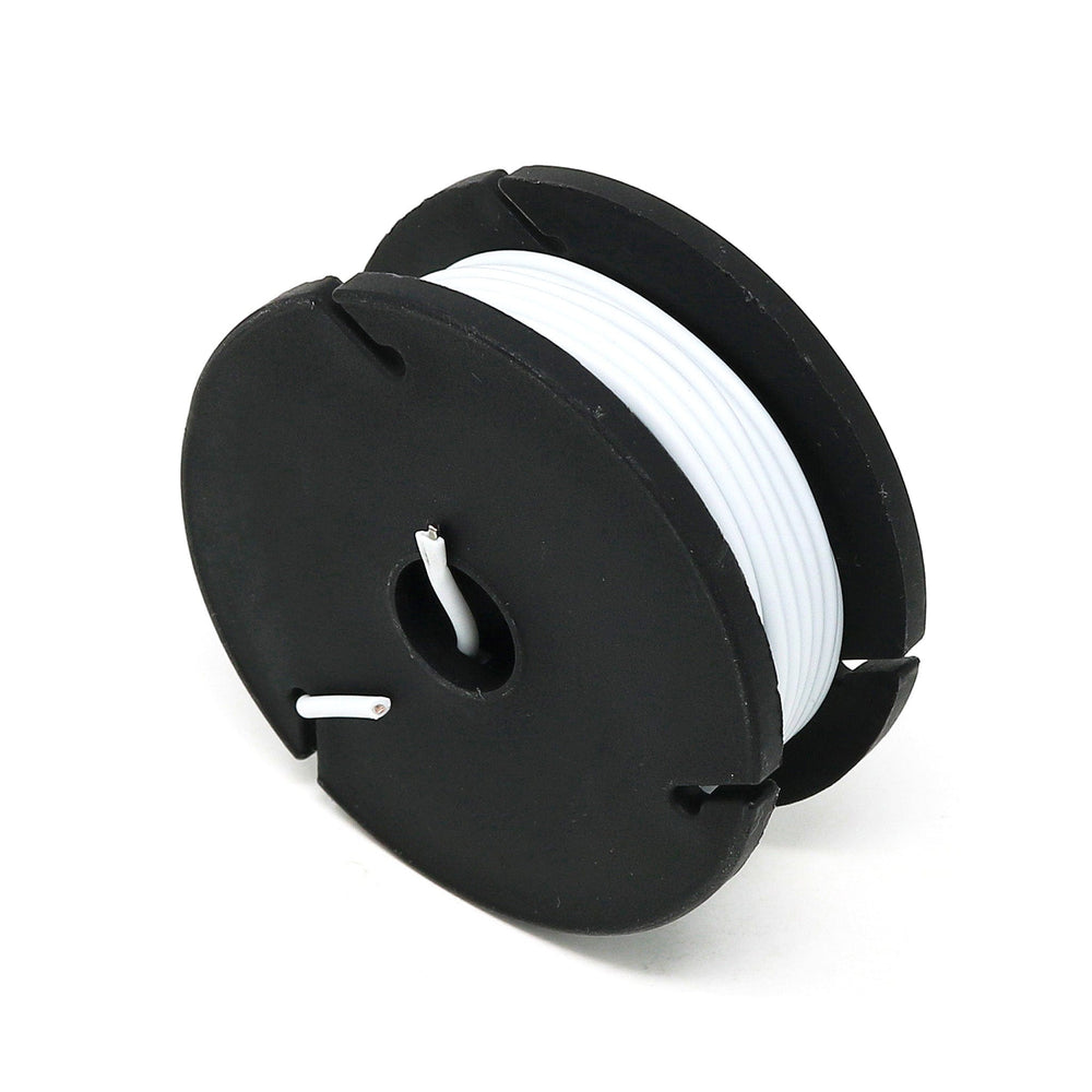 Solid-Core Wire Spool - 7.5m 22AWG - White by The Pi Hut - The Pi Hut