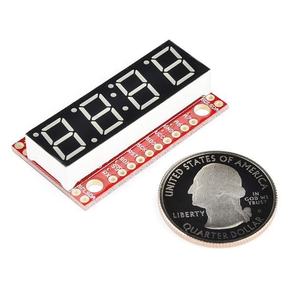 SparkFun 7-Segment Serial Display - Red by Sparkfun - The Pi Hut