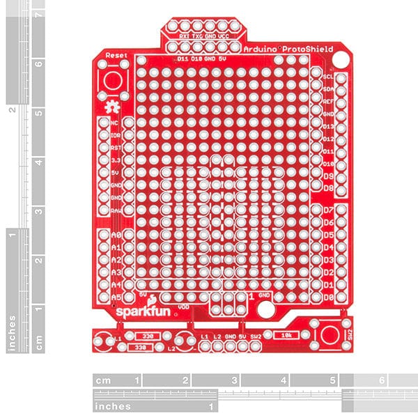 SparkFun Arduino ProtoShield - Bare PCB by Sparkfun - The Pi Hut