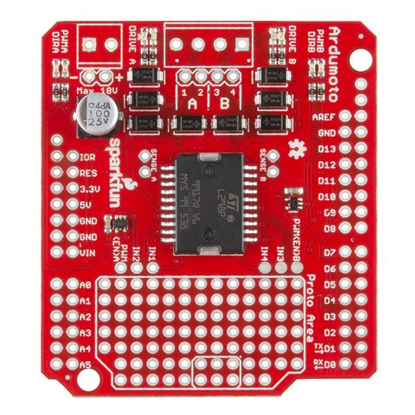 SparkFun Ardumoto - Motor Driver Shield by Sparkfun - The Pi Hut