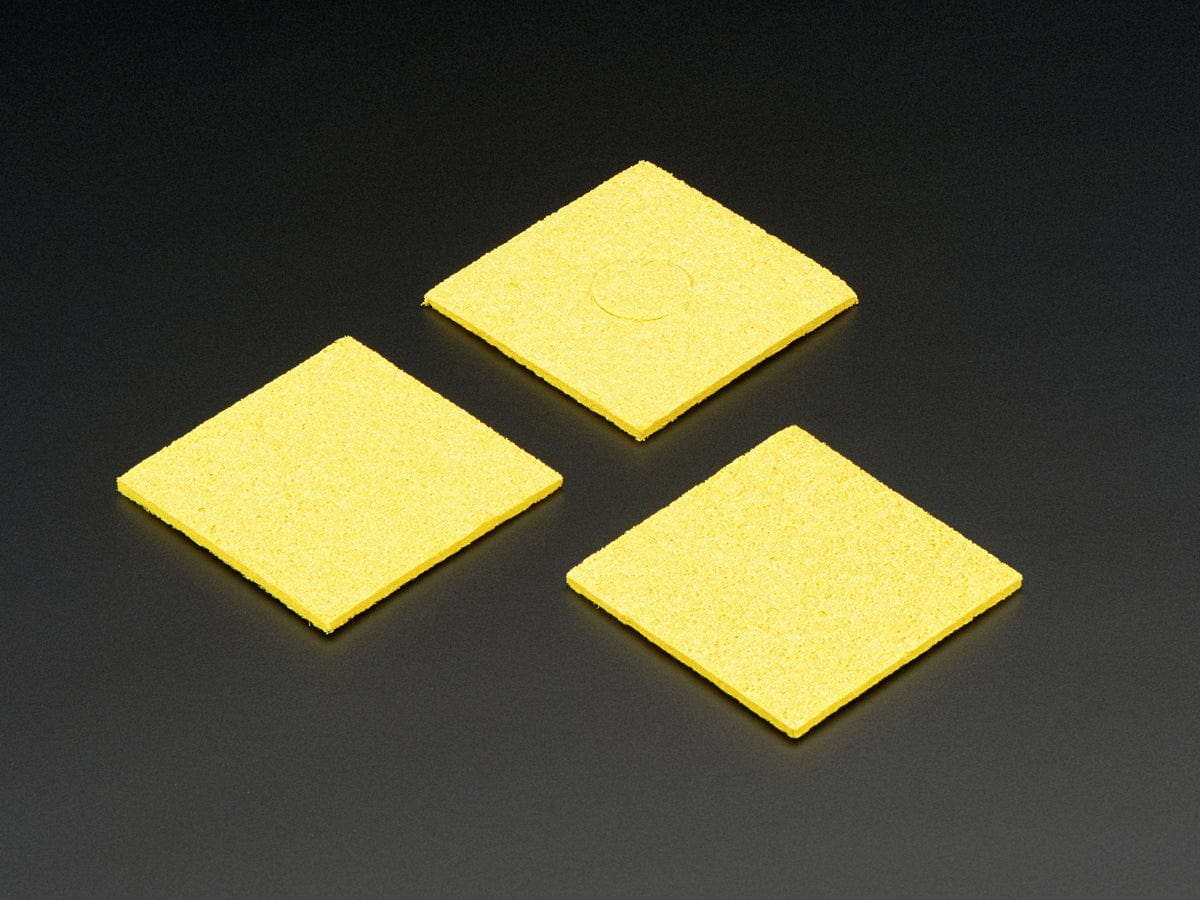Square 60mm x 60mm Soldering Sponge – 3 Pack by The Pi Hut - The Pi Hut