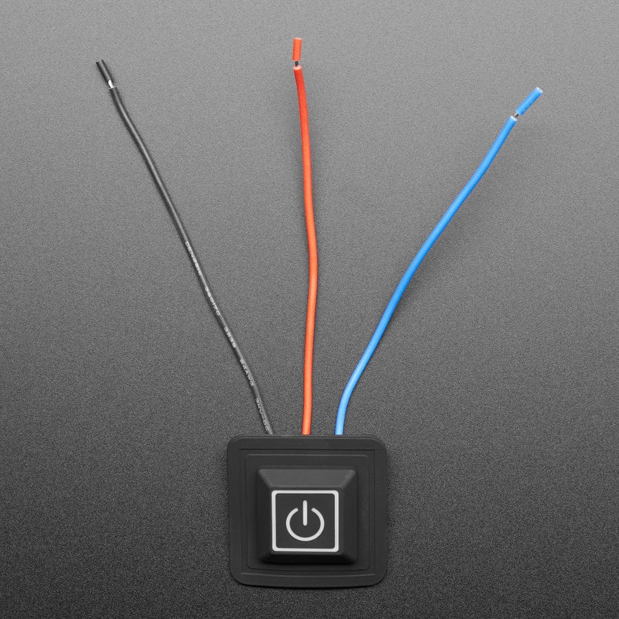 Square Silicone Button PWM Controller - 3 Wire - 3.6V to 12VDC by The Pi Hut - The Pi Hut
