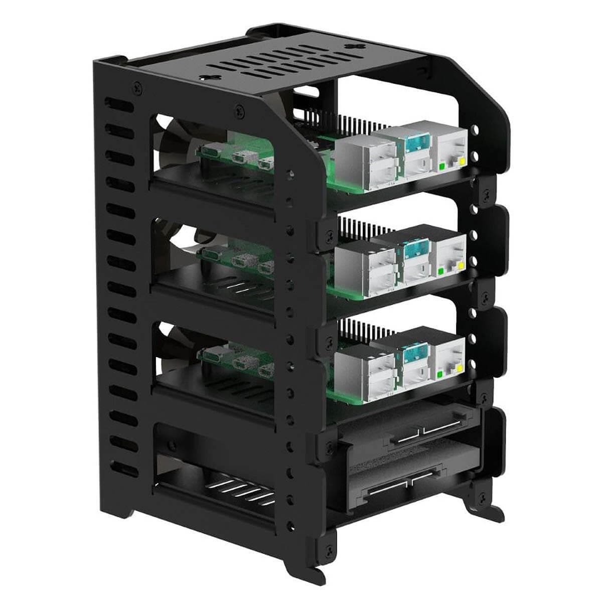 SSD Baseplate Add-on for Uctronics Cluster Cases by Uctronics - The Pi Hut