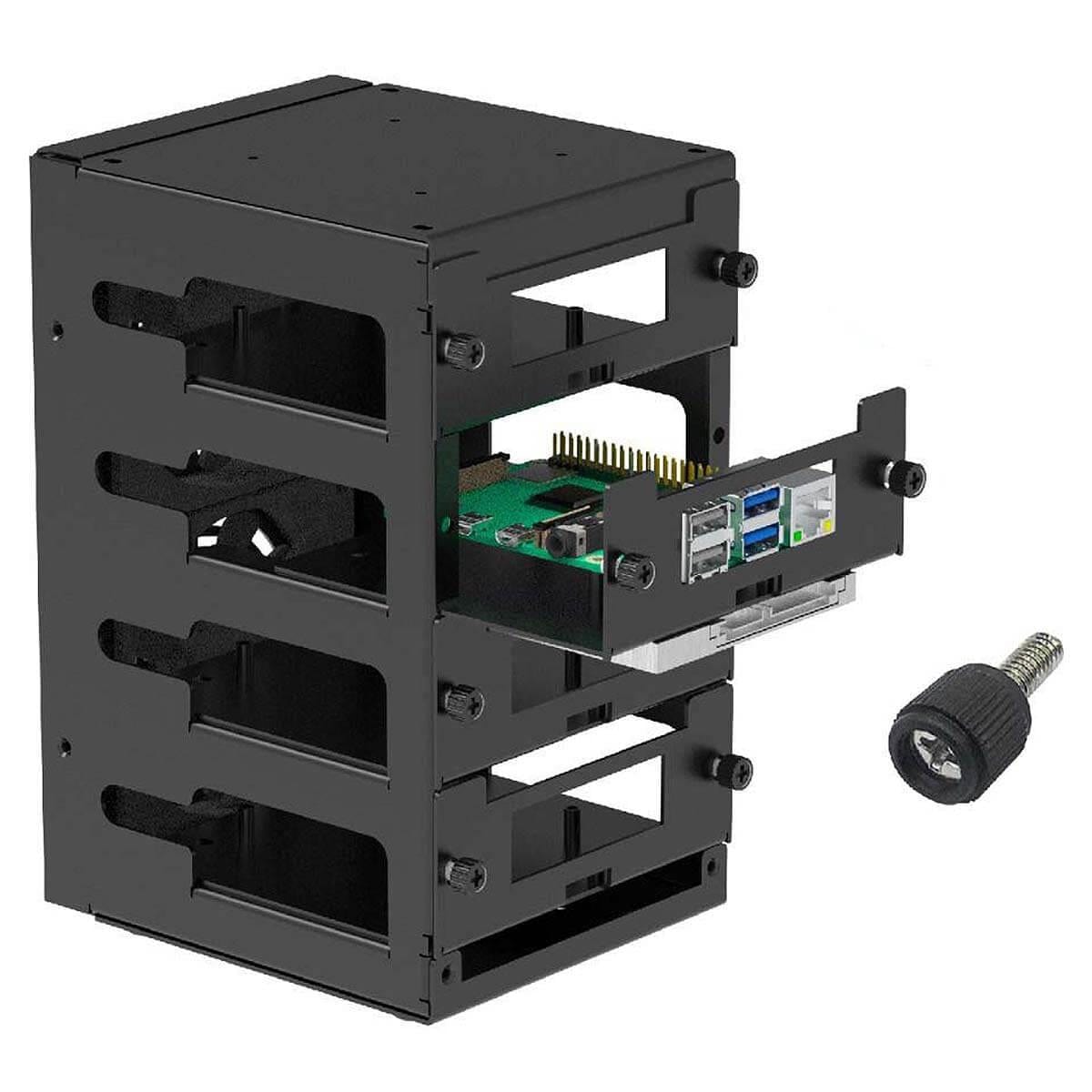 SSD Cluster Case for Raspberry Pi by Uctronics - The Pi Hut