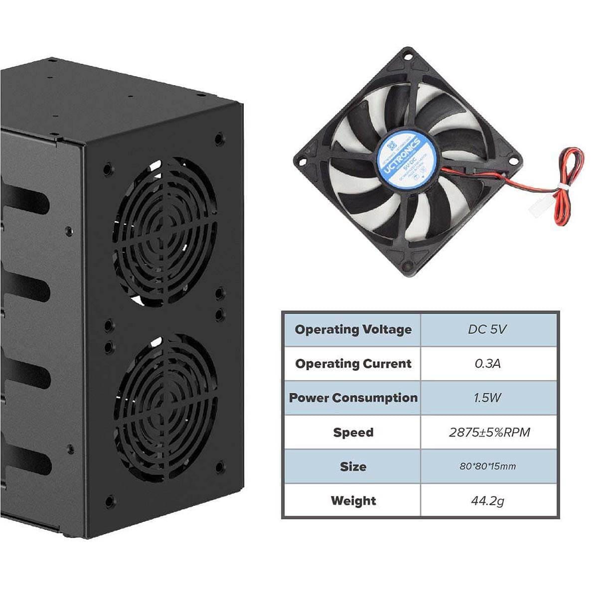 SSD Cluster Case for Raspberry Pi by Uctronics - The Pi Hut