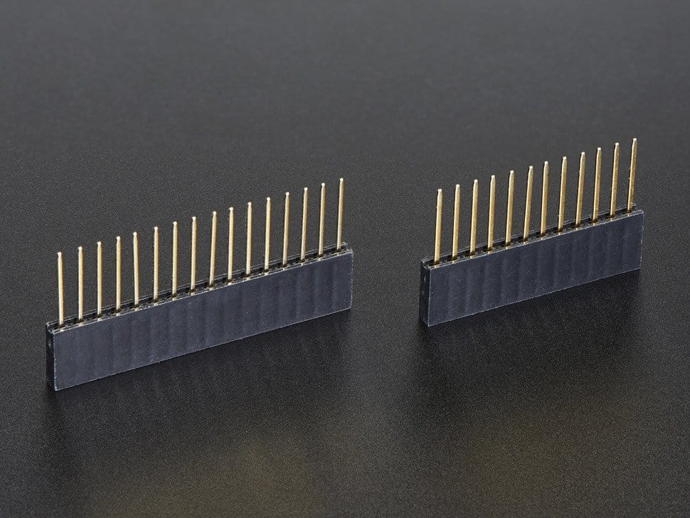 Stacking Headers for Feather - 12-pin and 16-pin female headers by The Pi Hut - The Pi Hut