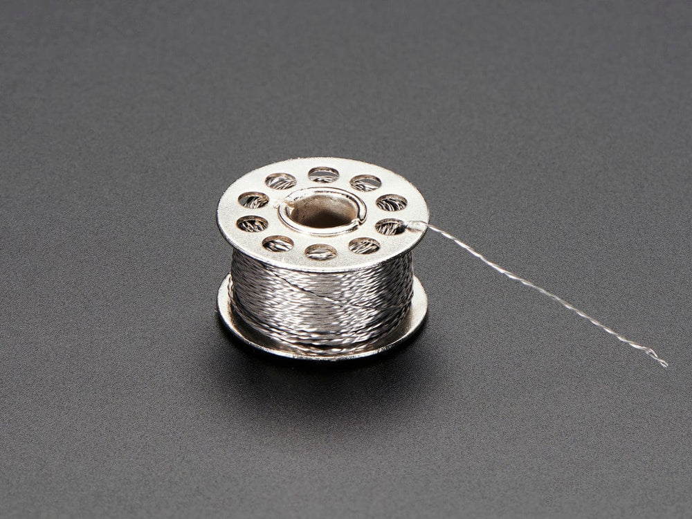 Stainless Thin Conductive Thread - 2 ply - 23 meter/76 ft - The Pi Hut